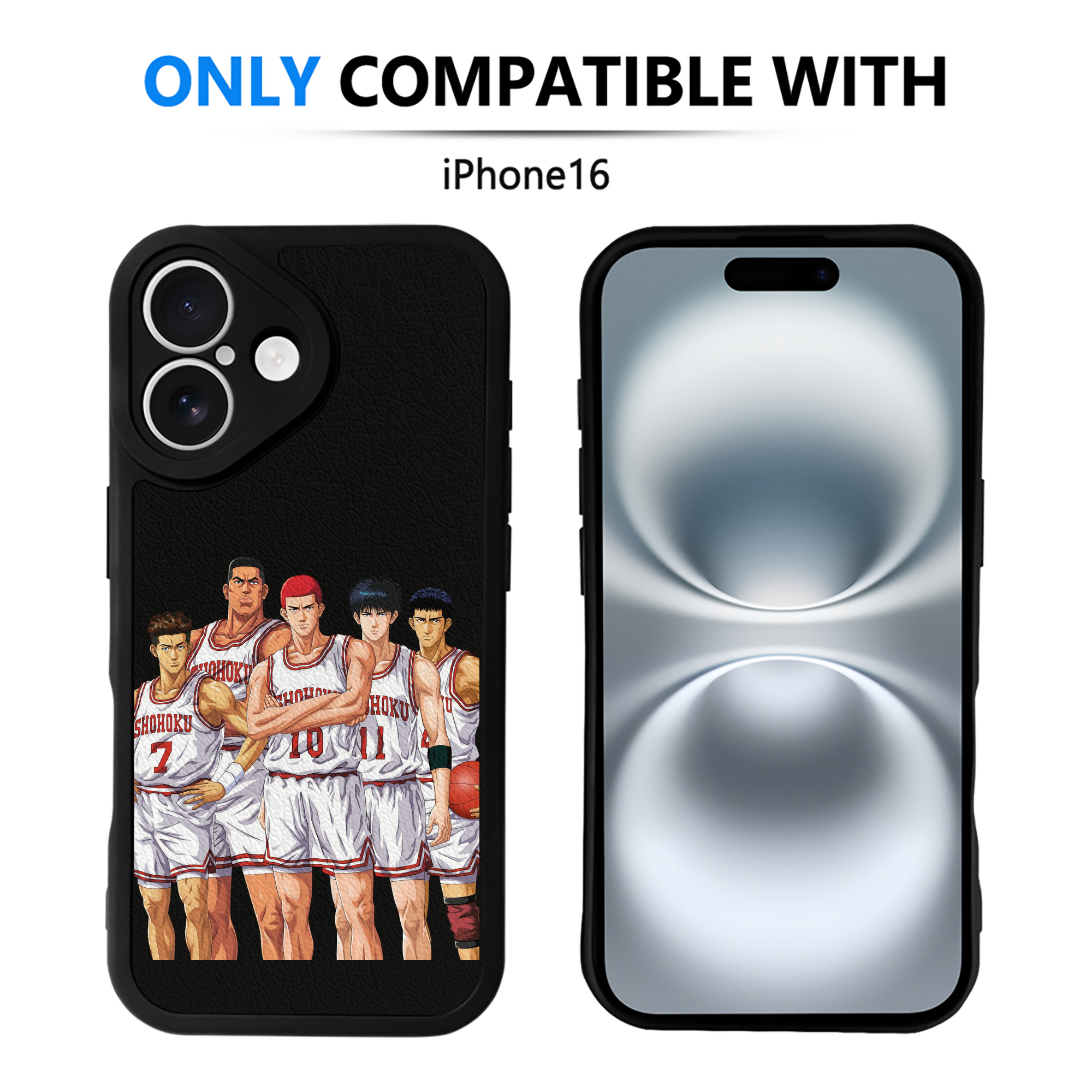 （画像用） SLAM DUNK／スラムダンク 【iPhone 16シリーズ対応】シリコンスマホケース（レザー調） 材質：シリコン